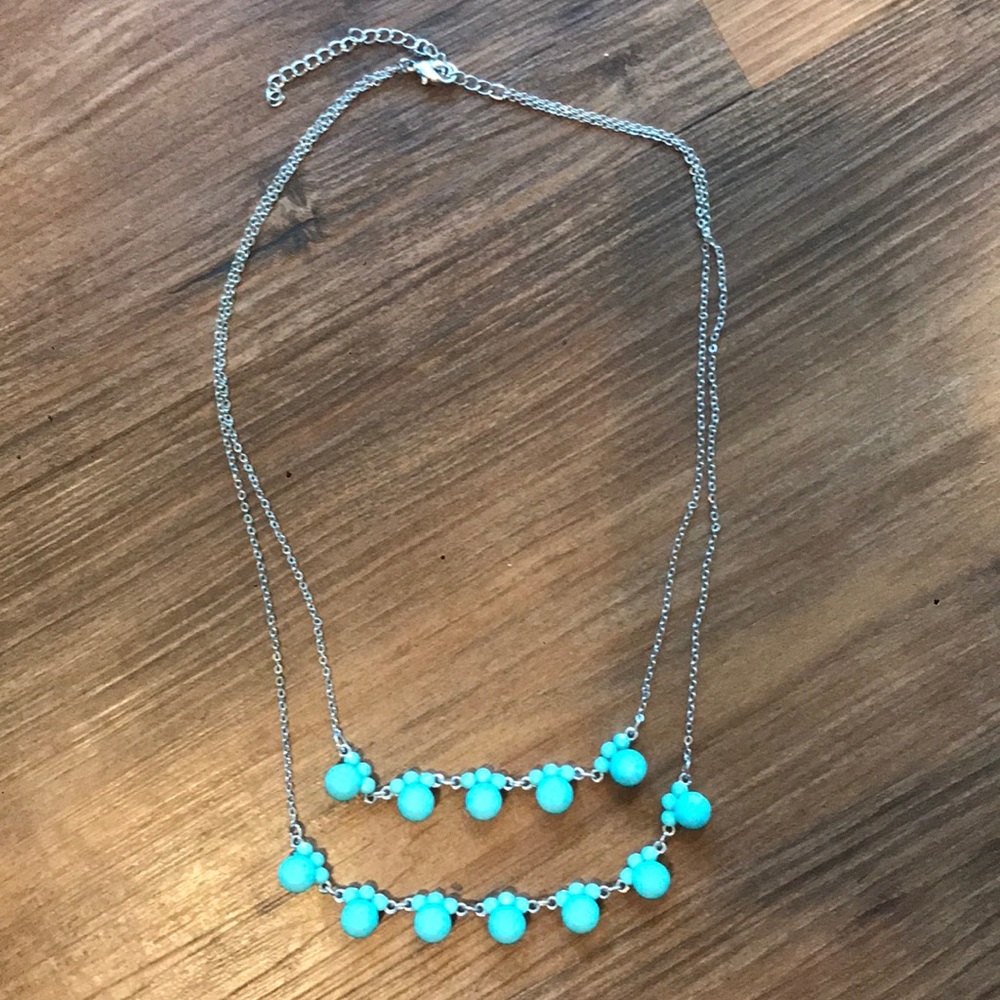 Turquoise green jewel necklace